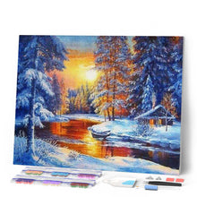 Laden Sie das Bild in den Galerie-Viewer, Diamond Painting | Diamond Painting - Glow of Sunset on River | Diamond Painting Landscapes landscapes | FiguredArt