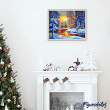 Laden Sie das Bild in den Galerie-Viewer, Diamond Painting | Diamond Painting - Glow of Sunset on River | Diamond Painting Landscapes landscapes | FiguredArt