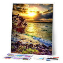 Laden Sie das Bild in den Galerie-Viewer, Diamond Painting | Diamond Painting - Waves near the Rocks | Diamond Painting Landscapes landscapes | FiguredArt