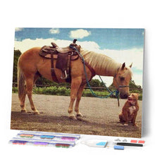 Laden Sie das Bild in den Galerie-Viewer, Diamond Painting | Diamond Painting - Horse and Dog | animals Diamond Painting Animals horses | FiguredArt