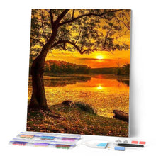 Laden Sie das Bild in den Galerie-Viewer, Diamond Painting | Diamond Painting - Lake at sunset | Diamond Painting Landscapes landscapes | FiguredArt