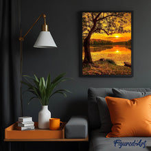 Laden Sie das Bild in den Galerie-Viewer, Diamond Painting | Diamond Painting - Lake at sunset | Diamond Painting Landscapes landscapes | FiguredArt