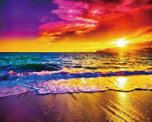 Laden Sie das Bild in den Galerie-Viewer, Diamond Painting – Sonnenuntergang am Strand