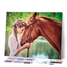 Laden Sie das Bild in den Galerie-Viewer, Diamond Painting | Diamond Painting - Girl and Horse | animals Diamond Painting Animals horses | FiguredArt