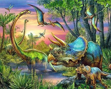 Laden Sie das Bild in den Galerie-Viewer, Diamond Painting, Dinosaurier