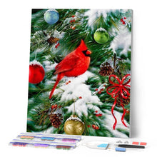 Laden Sie das Bild in den Galerie-Viewer, Diamond Painting | Diamond Painting - Bird on Christmas Tree | animals birds christmas Diamond Painting Animals | FiguredArt