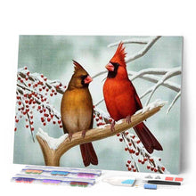 Laden Sie das Bild in den Galerie-Viewer, Diamond Painting | Diamond Painting - Little Birds on Branch | animals birds Diamond Painting Animals | FiguredArt