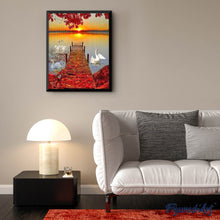 Laden Sie das Bild in den Galerie-Viewer, Diamond Painting | Diamond Painting - Wooden Pontoon and Sunset | Diamond Painting Landscapes landscapes | FiguredArt