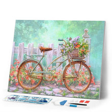 Laden Sie das Bild in den Galerie-Viewer, Diamond Painting – Blumenreiches Fahrrad