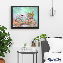 Laden Sie das Bild in den Galerie-Viewer, Diamond Painting – Blumenreiches Fahrrad