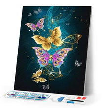 Laden Sie das Bild in den Galerie-Viewer, Diamond Painting – Feen-Schmetterlinge in Farben
