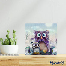 Laden Sie das Bild in den Galerie-Viewer, Diamond Painting | Diamond Painting - Owl and Baby | animals Diamond Painting Animals owls | FiguredArt