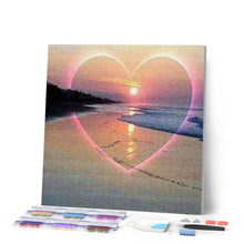 Laden Sie das Bild in den Galerie-Viewer, Diamond Painting | Diamond Painting - Heart on the Beach | Diamond Painting Romance romance | FiguredArt