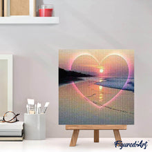 Laden Sie das Bild in den Galerie-Viewer, Diamond Painting | Diamond Painting - Heart on the Beach | Diamond Painting Romance romance | FiguredArt