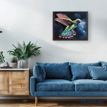Laden Sie das Bild in den Galerie-Viewer, Diamond Painting | Diamond Painting - Hummingbird in the Night | animals Diamond Painting Animals | FiguredArt