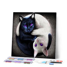 Laden Sie das Bild in den Galerie-Viewer, Diamond Painting | Diamond Painting - Yin and Yang Cats | animals cats Diamond Painting Animals | FiguredArt