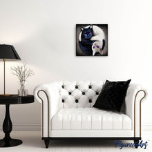 Laden Sie das Bild in den Galerie-Viewer, Diamond Painting | Diamond Painting - Yin and Yang Cats | animals cats Diamond Painting Animals | FiguredArt