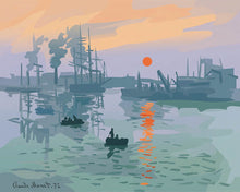 Laden Sie das Bild in den Galerie-Viewer, Diamond Painting - Impression, Sonnenaufgang - Monet