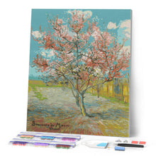 Laden Sie das Bild in den Galerie-Viewer, Diamond Painting - Blühender Pfirsichbaum - Van Gogh