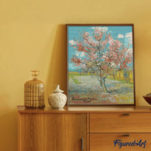 Laden Sie das Bild in den Galerie-Viewer, Diamond Painting - Blühender Pfirsichbaum - Van Gogh