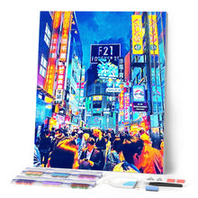 Laden Sie das Bild in den Galerie-Viewer, Diamond Painting – Tokyo Shibuya – 40 x 50 cm auf Keilrahmen gespannt | Figured'Art