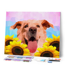 Laden Sie das Bild in den Galerie-Viewer, Diamond Painting – Hund Polygon Art – 40 x 50 cm auf Keilrahmen gespannt | Figured'Art