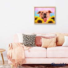 Laden Sie das Bild in den Galerie-Viewer, Diamond Painting – Hund Polygon Art – 40 x 50 cm auf Keilrahmen gespannt | Figured'Art