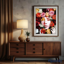 Laden Sie das Bild in den Galerie-Viewer, Diamond Painting – Rosengesicht – 40 x 50 cm auf Keilrahmen gespannt | Figured'Art