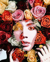 Laden Sie das Bild in den Galerie-Viewer, Diamond Painting – Rosengesicht – 40 x 50 cm auf Keilrahmen gespannt | Figured'Art