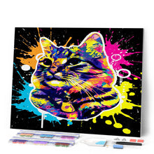 Laden Sie das Bild in den Galerie-Viewer, Diamond Painting – Katze Pop Art