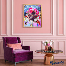 Laden Sie das Bild in den Galerie-Viewer, Diamond Painting – Mardigras Katze – 40 x 50 cm auf Keilrahmen gespannt | Figured'Art