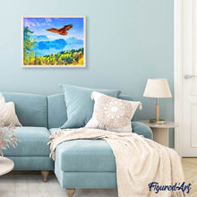 Laden Sie das Bild in den Galerie-Viewer, Diamond Painting – Adler und schweizer Landschaft
