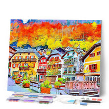 Laden Sie das Bild in den Galerie-Viewer, Diamond Painting – Buntes schweizer Dorf