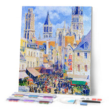Laden Sie das Bild in den Galerie-Viewer, Diamond Painting – Rue de l’Épicerie in Rouen – Camille Pissarro