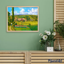Laden Sie das Bild in den Galerie-Viewer, Diamond Painting – Paysage aux Pâtis in Pontoise – Camille Pissarro
