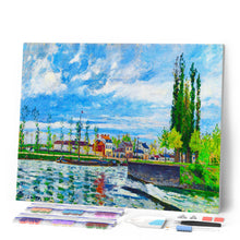 Laden Sie das Bild in den Galerie-Viewer, Diamond Painting – Die Schleuse in Pontoise – Camille Pissarro