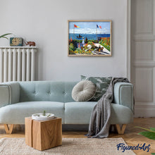 Laden Sie das Bild in den Galerie-Viewer, Diamond Painting – Die Terrasse am Sainte Adresse – Monet – 40 x 50 cm auf Keilrahmen gespannt | Figured'Art