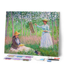 Laden Sie das Bild in den Galerie-Viewer, Diamond Painting – Im Wald in Giverny – Monet – 40 x 50 cm auf Keilrahmen gespannt | Figured'Art