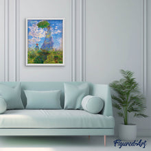 Laden Sie das Bild in den Galerie-Viewer, Diamond Painting – Der Spaziergang – Monet – 40 x 50 cm auf Keilrahmen gespannt