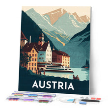 Laden Sie das Bild in den Galerie-Viewer, Diamond Painting – Reiseplakat Hallstatt