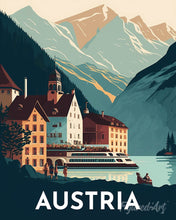 Laden Sie das Bild in den Galerie-Viewer, Diamond Painting – Reiseplakat Hallstatt
