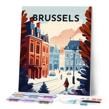 Laden Sie das Bild in den Galerie-Viewer, Diamond Painting – Reiseplakat Brüssel