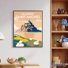 Laden Sie das Bild in den Galerie-Viewer, Diamond Painting – Reiseplakat Mont Saint-Michel