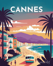 Laden Sie das Bild in den Galerie-Viewer, Diamond Painting – Reiseplakat Cannes