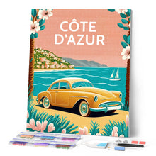 Laden Sie das Bild in den Galerie-Viewer, Diamond Painting – Reiseplakat Côte d'Azur