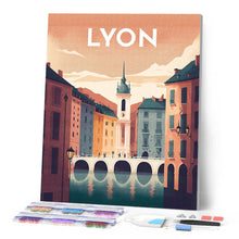 Laden Sie das Bild in den Galerie-Viewer, Diamond Painting – Reiseplakat Lyon