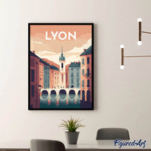 Laden Sie das Bild in den Galerie-Viewer, Diamond Painting – Reiseplakat Lyon