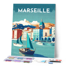 Laden Sie das Bild in den Galerie-Viewer, Diamond Painting – Reiseplakat Marseille