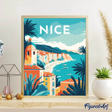 Laden Sie das Bild in den Galerie-Viewer, Diamond Painting – Reiseplakat Nizza