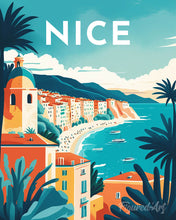 Laden Sie das Bild in den Galerie-Viewer, Diamond Painting – Reiseplakat Nizza